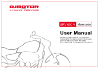 QJMOTOR SRV600V - Owners Manual EN-IT-ES-FR-DE